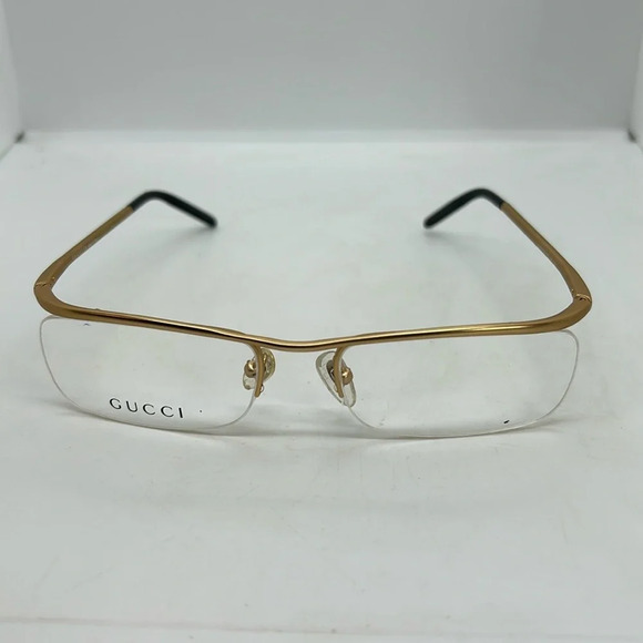 Gucci GG1850 COL.04 135 Eyeglasses Frames RXable.  Case Bag. Brushed Gold. New - Picture 4 of 14